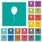 Single balloon with gloss square flat multi colored icons