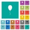 Single balloon solid square flat multi colored icons