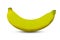 Single banana against white background.