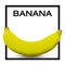 Single banana against white background. whit clipping path