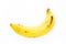 Single banana ripe on white background
