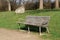 Single bench in a park