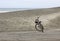 Single Bicycle On Sandy Beach Dune