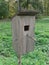 Single birdhouse in the forest