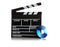 Single, black, open movie clapper or clapper-board with dvd movie disc on white - digital movie, home cinema or movie night