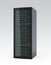 Single blade server system isolated on gray background