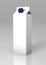 Single blank milk carton mockup render