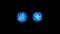 Single Blue Cell Dividing into Two in transparent background