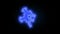 Single blue colored neon star in 4k resolution. Seamless loopable background animation.