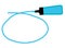 Single blue highlighter pen with hand drawn blue circle to highl