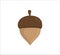 single brown acorn nut oak fruit vector logo design symbol of fertility
