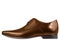 Single brown formal leather shoe