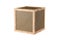 Single brown wooden transport or shipping box or crate over white background
