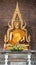 Single Buddha statue inside Wat Yai Chai Mongkhon, a Buddhist temple of archaeological park