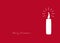 Single Candle - Red Christmas Greeting Card Template