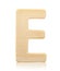 Single capital block wooden letter E.