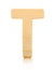 Single capital block wooden letter T.