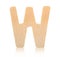 Single capital block wooden letter W.