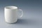single ceramic mug blue background white perspective generated by ai
