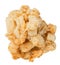 Single cereal crisp close-up isolated on a white.