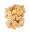 Single cereal crisp close-up isolated on a white.