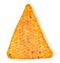 Single Cheese Corn Chip on a White Background