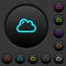 Single cloud dark push buttons with color icons