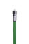 Single coaxial green cable with connector