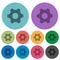 Single cogwheel color darker flat icons