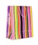 Single colorful striped paper shopping bag