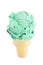 Single cone Mint Chocolate Chip Ice Cream