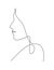 Single continuous line drawing beautiful aesthetic portrait woman abstract face. Pretty sexy model female silhouette minimalist