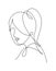 Single continuous line drawing beautiful aesthetic portrait woman abstract face. Pretty sexy model female silhouette minimalist