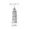 Single continuous line drawing of Big Ben clock tower landmark. Historical iconic beauty place in London. Home decor wall art