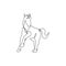 Single continuous line drawing of elegant horse running for company logo identity. Strong mustang mammal animal icon concept.