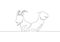 Single continuous line drawing of goat and camel head. Muslim holiday the sacrifice an animal such as goat, camel, sheep and cow,