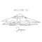 Single continuous line drawing Mount Fuji scenery landmark. Beautiful place in Honshu, Japan. World travel home decor wall art