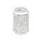Single continuous line drawing soda in aluminum can. Soft drink to crave for refreshing feeling. Eliminate thirst. Swirl curl