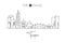 Single continuous line drawing of Taipei city skyline, Taiwan. Famous city scraper and landscape home wall decor art poster print