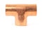 Single copper tee plumbing pipe fitting