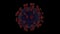 Single Corona virus cell  under electron microscope