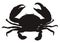 Single crab silhouette.