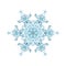 Single crystal snowflake white christmas background with watercolor painting drawing isolated hexagon isolated