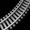 Single curved railroad track isolated