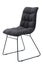 Single dark grey office chair covered with a soft cloth. Stylish office furniture.