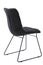 Single dark grey office chair covered with a soft cloth. Stylish office furniture.