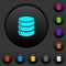 Single database dark push buttons with color icons