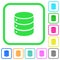 Single database vivid colored flat icons icons