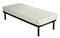 Single divan bed with a mattress on white