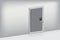 Single door with complete set on oblique view., Indoor concept,